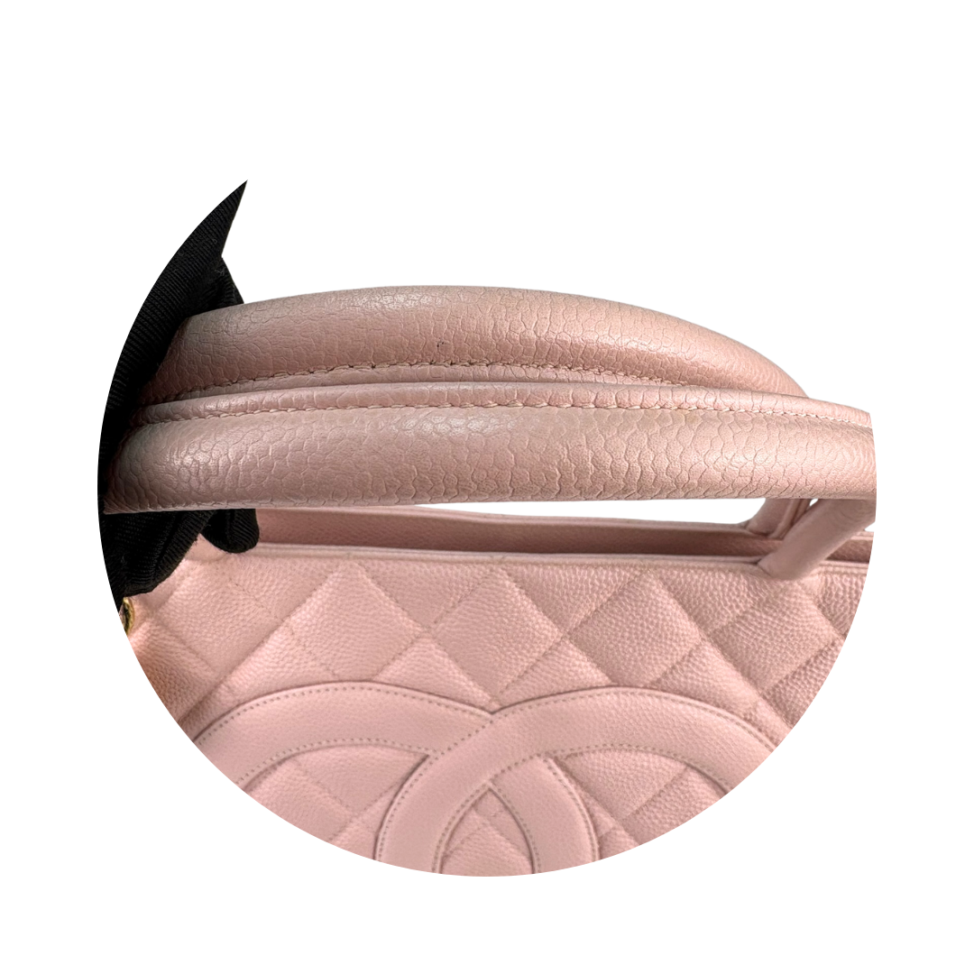 Chanel Pink Caviar Medallion Tote