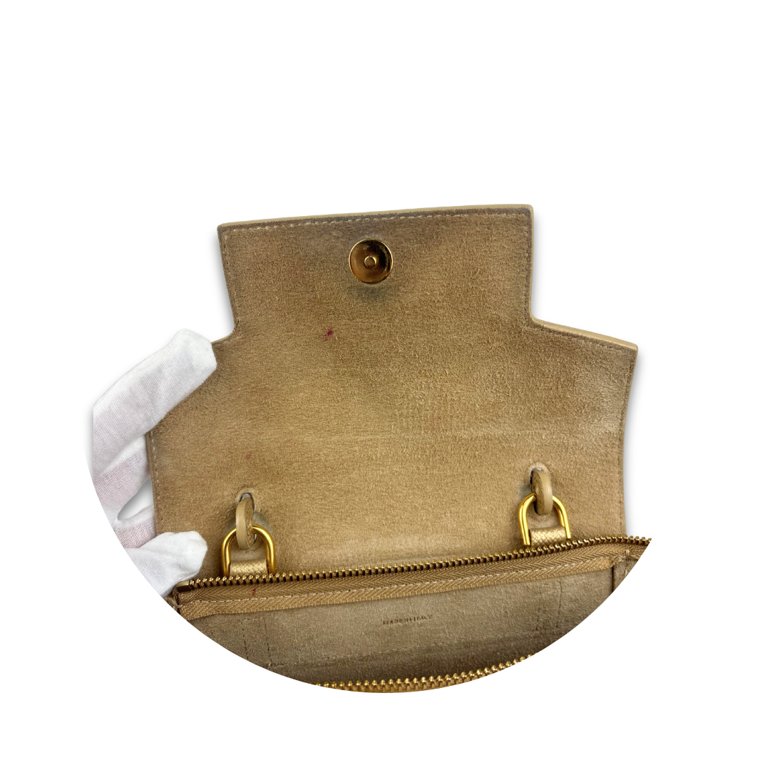 Celine Gold Nano Leather Belt Bag