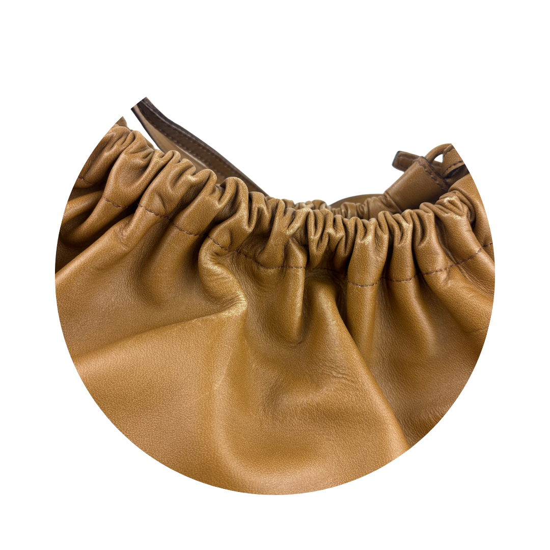Gucci Brown Ruched Hobo Bag