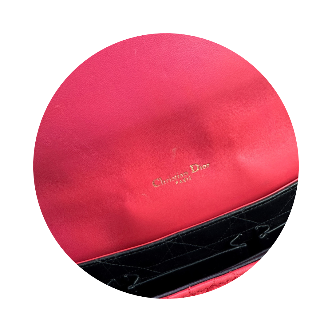 Dior Pink Lambskin Cannage Large Miss Dior Flap