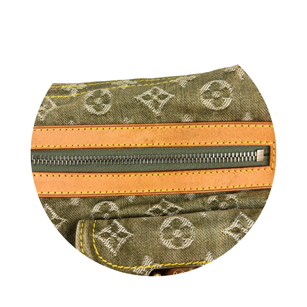 Louis Vuitton Green Denim Baggy PM