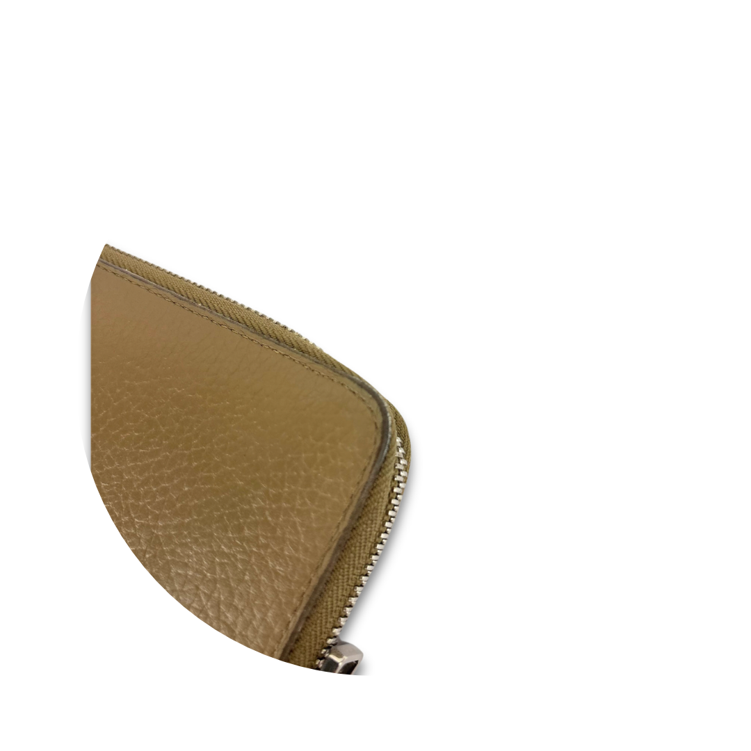 Louis Vuitton Taupe Leather Zippy Wallet