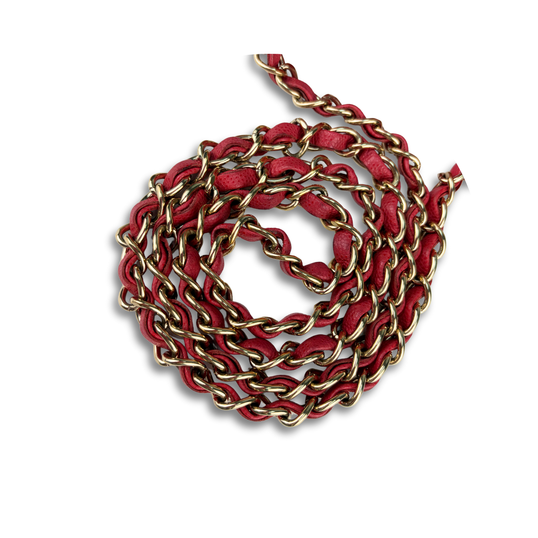 Chanel Classic Dark Pink Caviar Square Mini