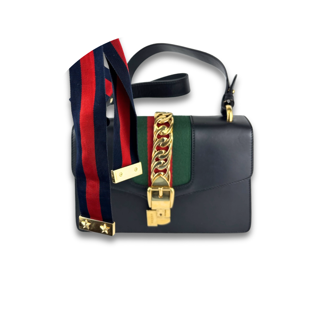 Gucci Sylvie Small Leather Shoulder Bag