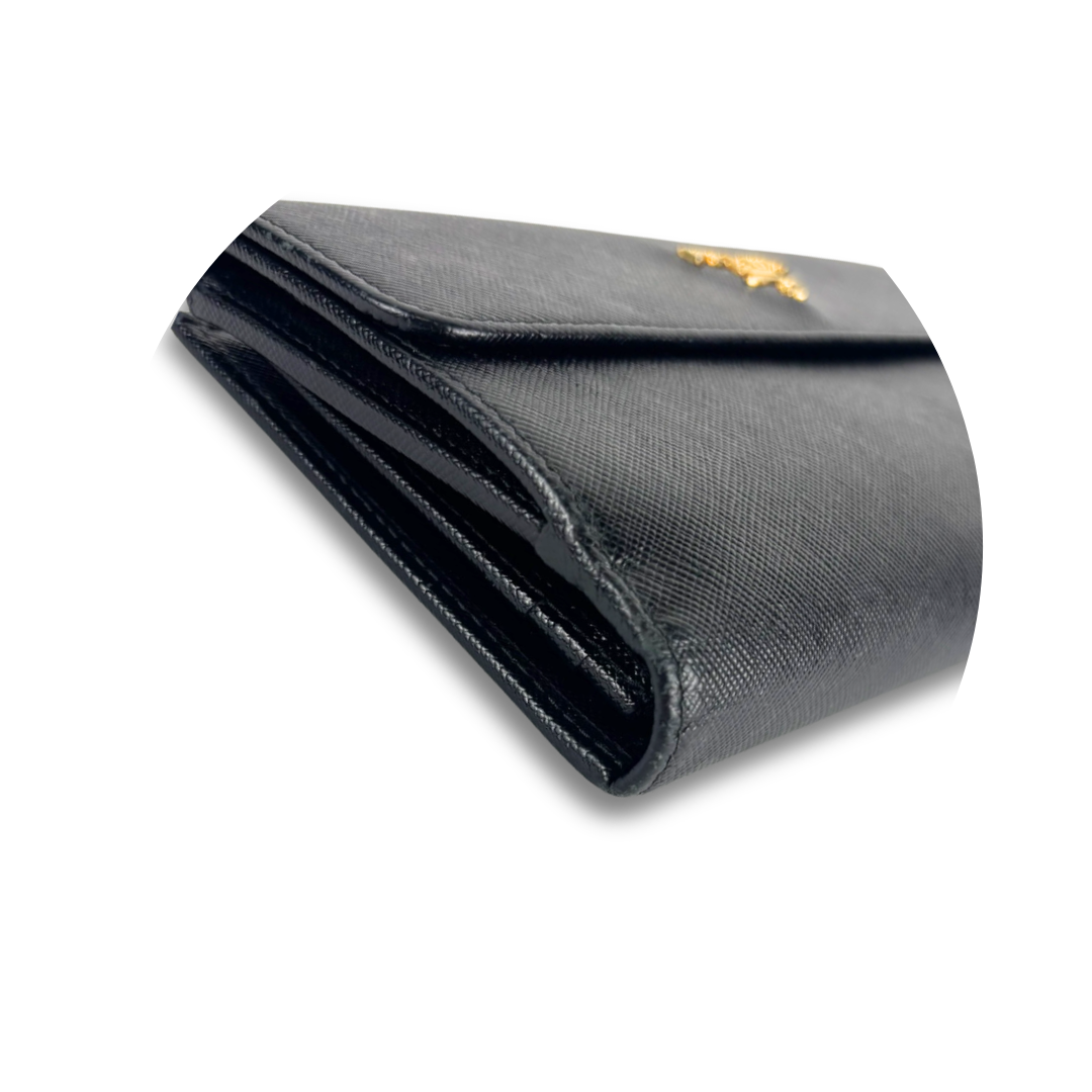 Prada Saffiano Leather Continental Flap Wallet