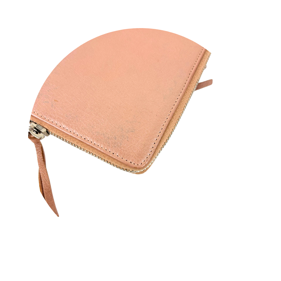 Balenciaga Rose Gold City Zip Wallet