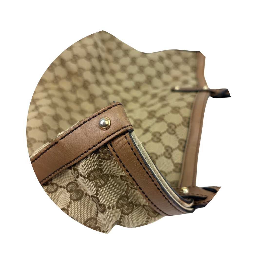 Gucci Brown Canvas Craft Tote