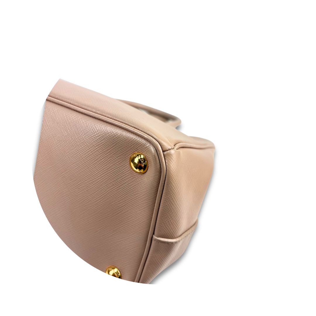 Prada Small Pale Pink Double Zip Galleria