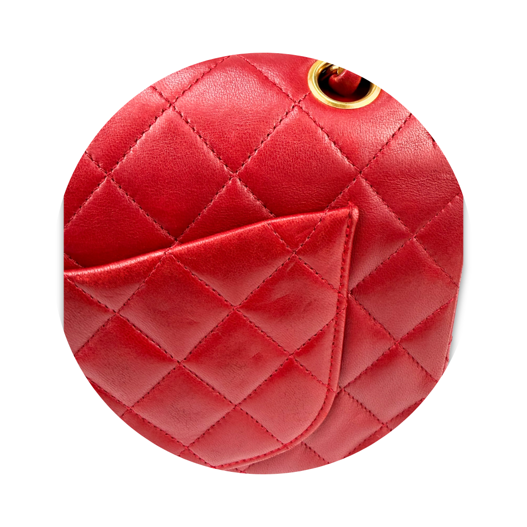Chanel Red Classic Small Double Flap