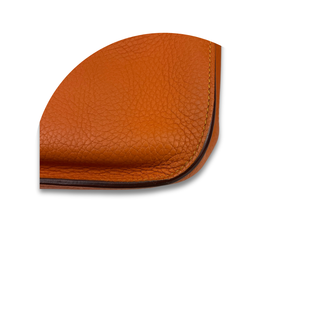 Hermès Clemence Jypsière 34 Orange Verso