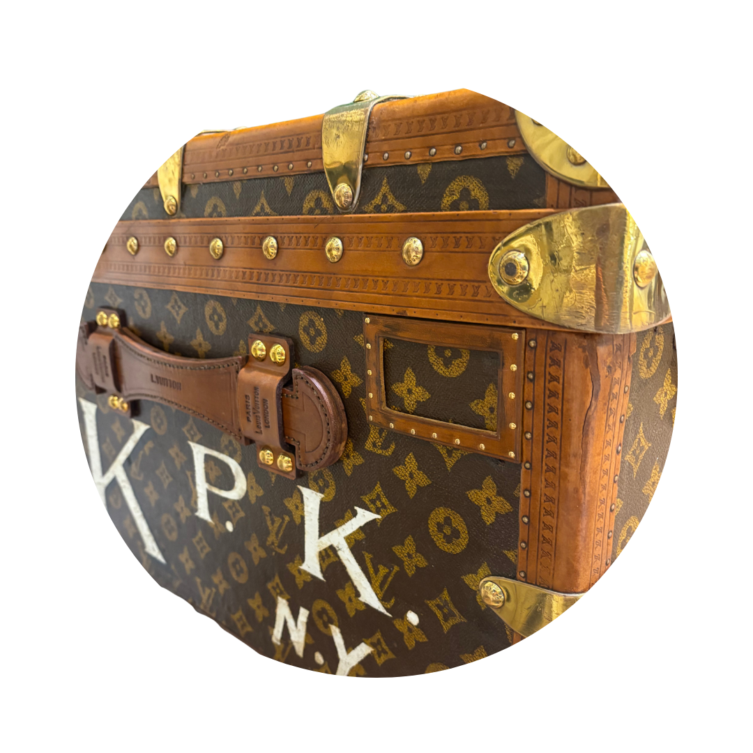 Louis Vuitton Monogram Antique Malle Cabine 90 Trunk