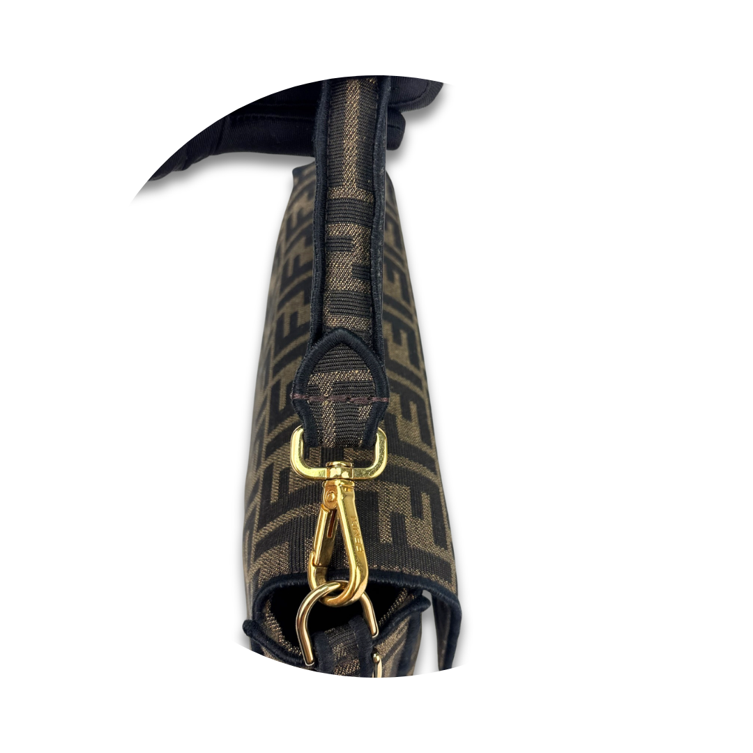 Fendi Jacquard Convertible Baguette