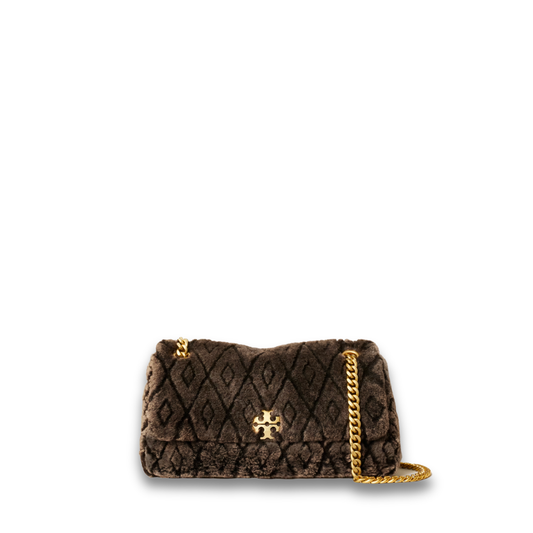 Tory Burch Charlie Quilted Shearling Small Shoulder Bag