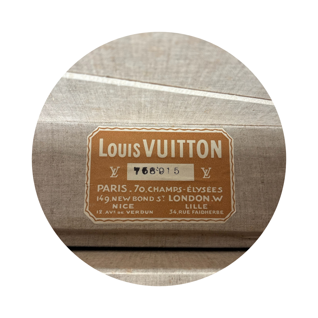 Louis Vuitton Monogram Antique Malle Courrier 90 Trunk