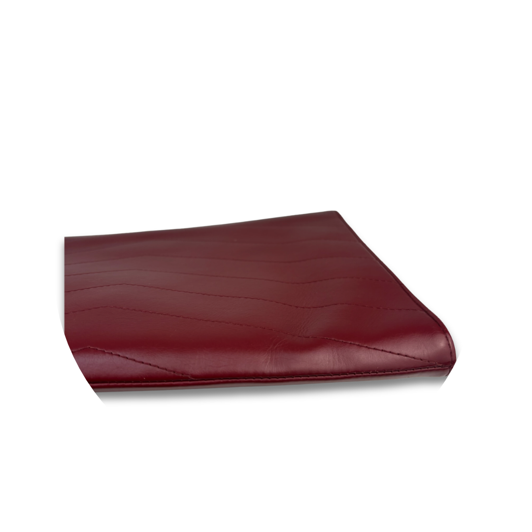 Chanel Elaphe Double Chevron Envelope Clutch