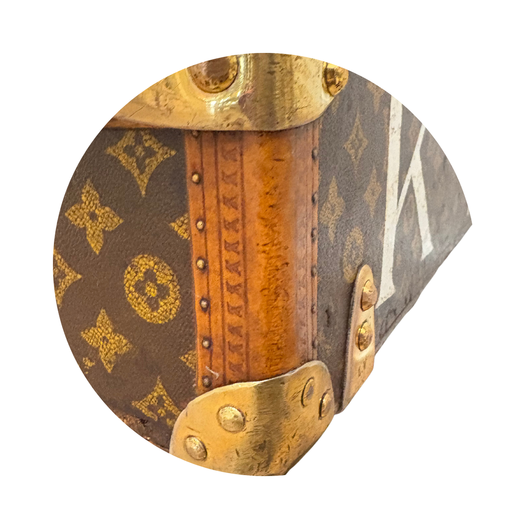 Louis Vuitton Monogram Antique Malle Cabine 90 Trunk