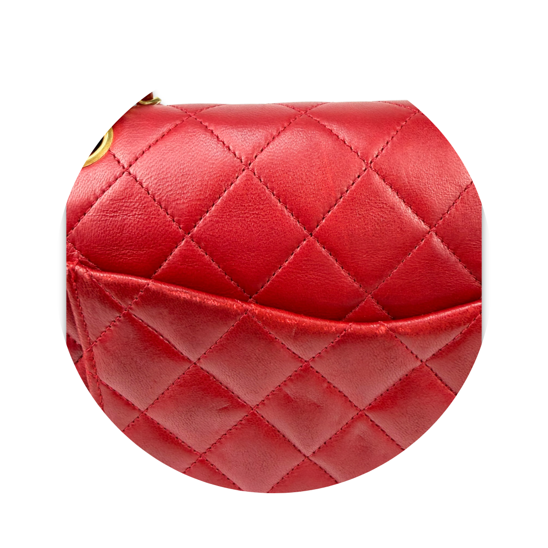 Chanel Red Classic Small Double Flap