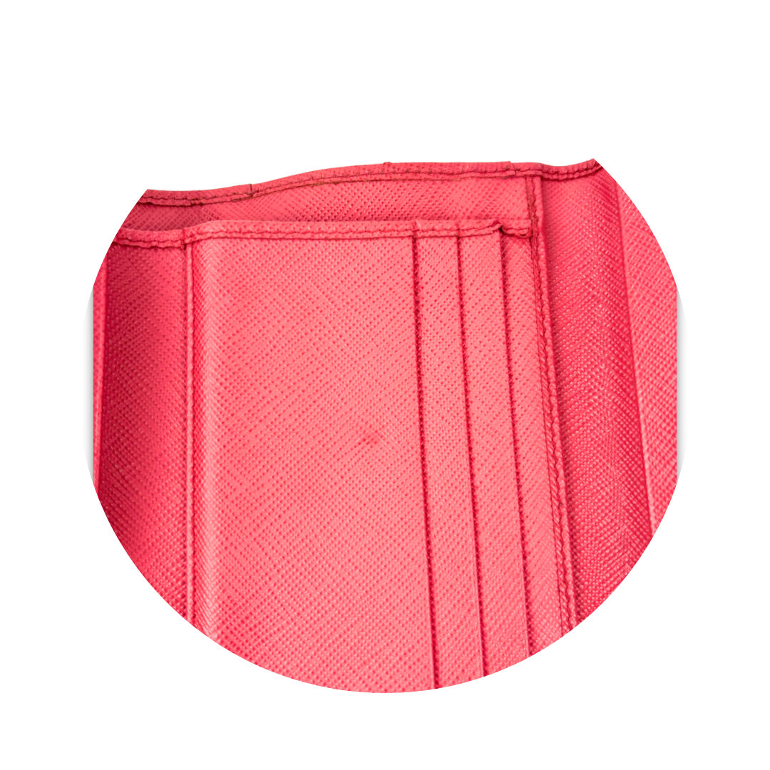 Prada Pink Saffiano Compact Kisslock Wallet