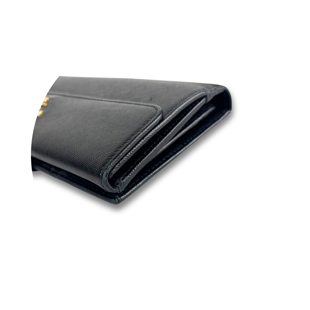Prada Saffiano Leather Continental Flap Wallet