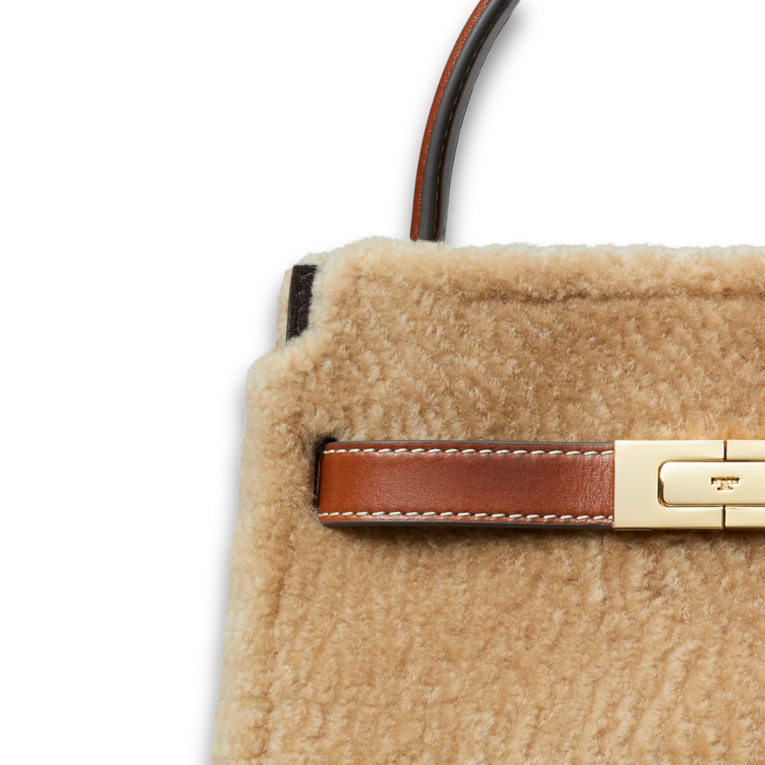 Tory Burch Lee Radziwill Shearling Petite Double Bag