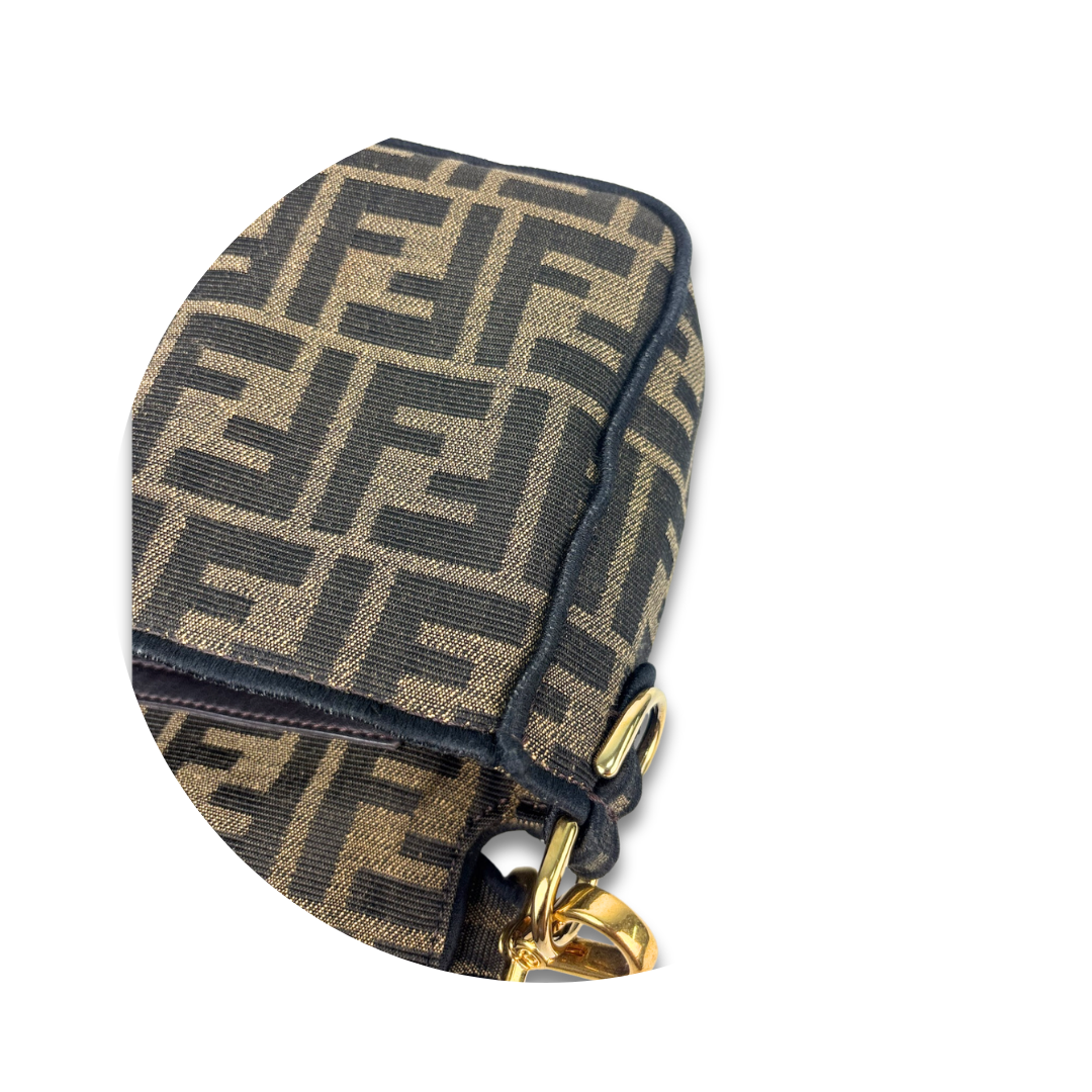 Fendi Jacquard Convertible Baguette