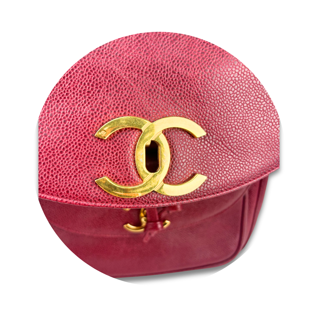 Chanel Burgundy Caviar Backpack