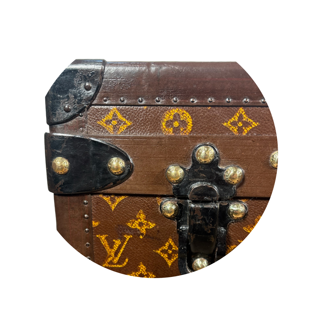 Louis Vuitton Monogram Antique Malle Courrier 90 Trunk