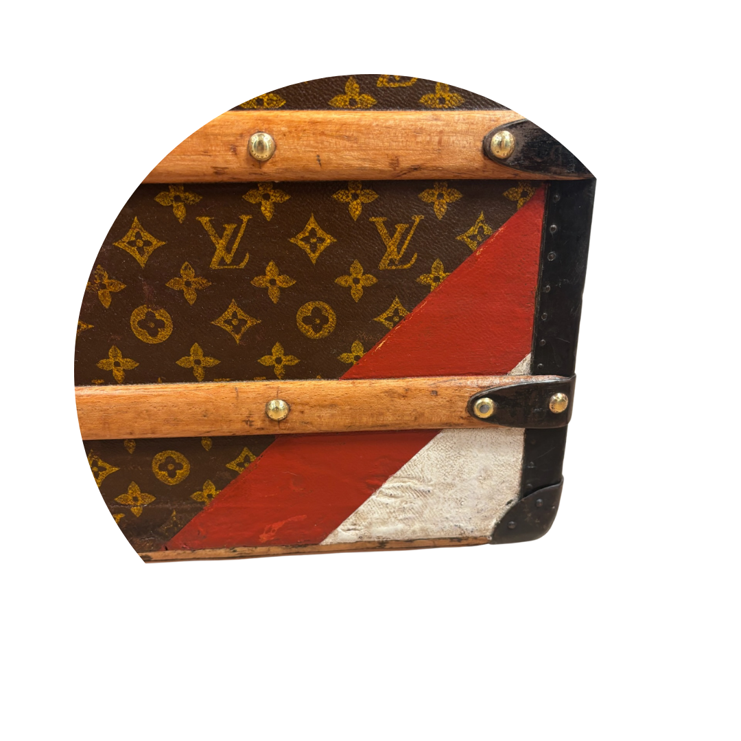 Louis Vuitton Monogram Antique Malle Courrier 110 Trunk