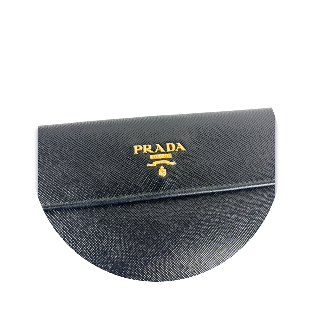 Prada Saffiano Leather Continental Flap Wallet