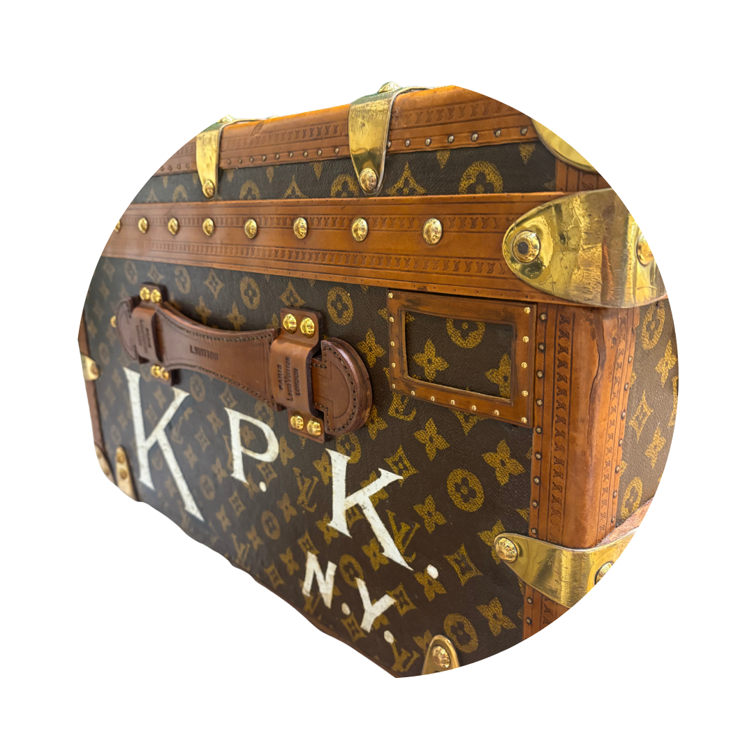 Louis Vuitton Monogram Antique Malle Cabine 90 Trunk