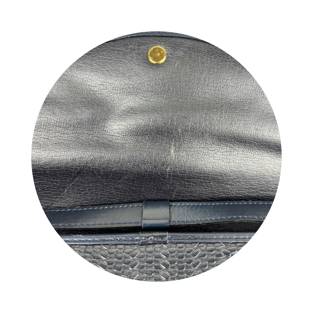 Dior Nero Rattan Embossed Clutch Crossbody