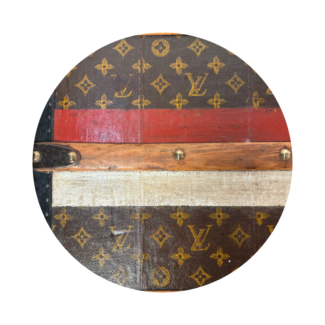 Louis Vuitton Monogram Antique Malle Courrier 110 Trunk