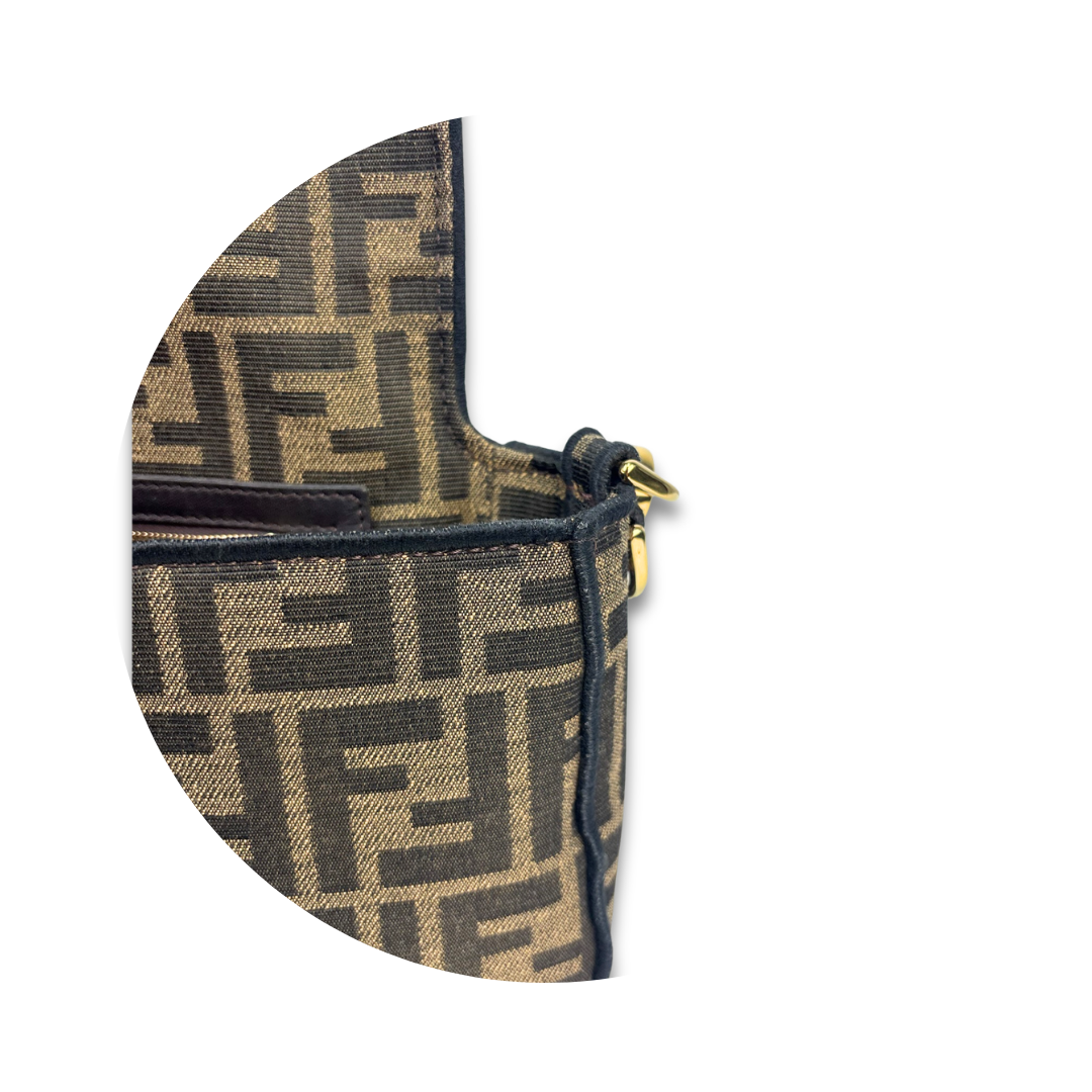 Fendi Jacquard Convertible Baguette