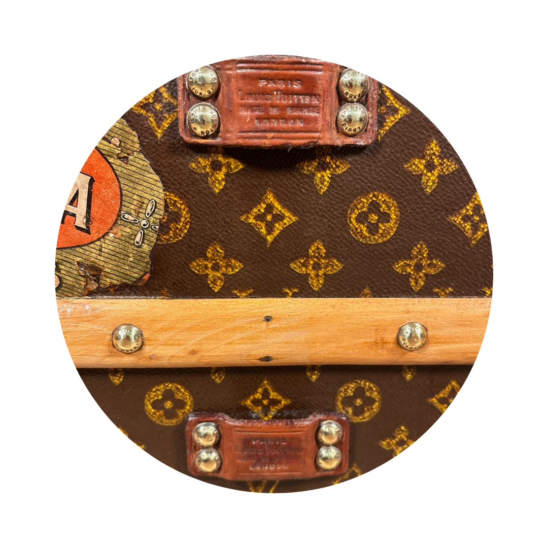 Louis Vuitton Monogram Antique Malle Courrier 90 Trunk