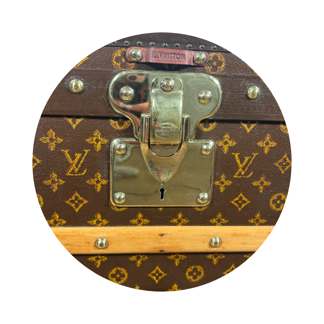 Louis Vuitton Monogram Antique Malle Courrier 90 Trunk