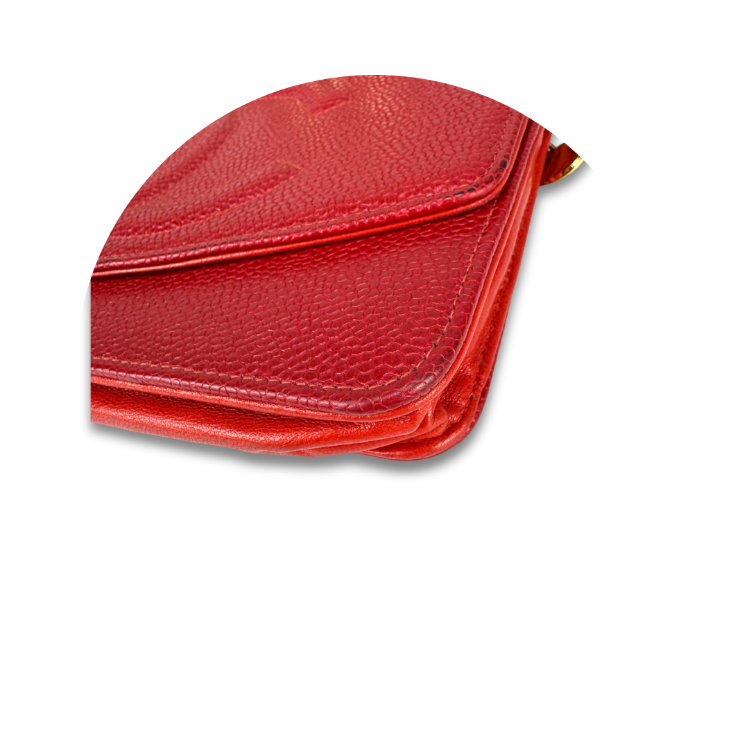 Chanel Red Caviar Timeless Wallet on Chain