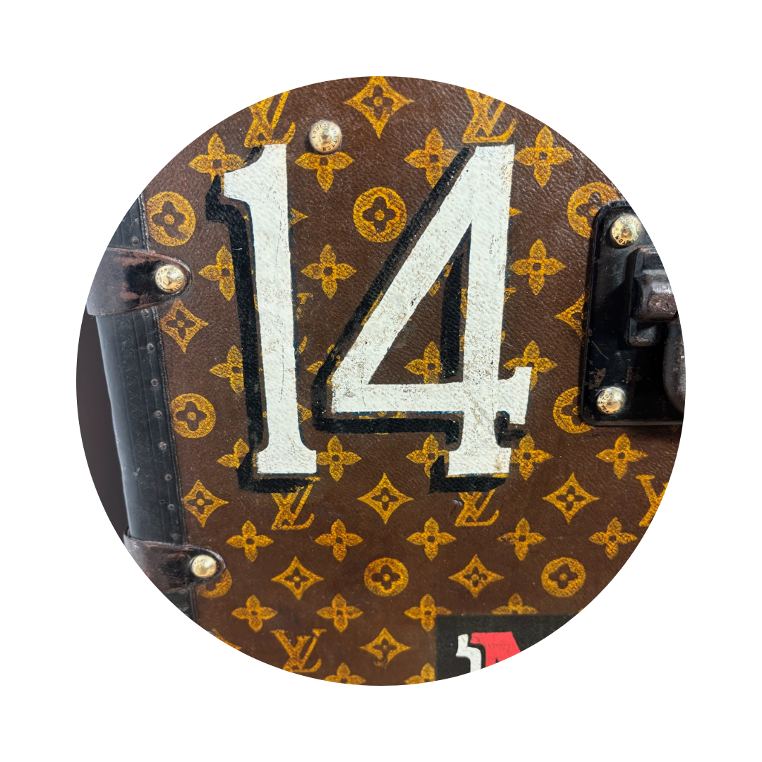 Louis Vuitton Monogram Antique Malle Courrier 110 Trunk