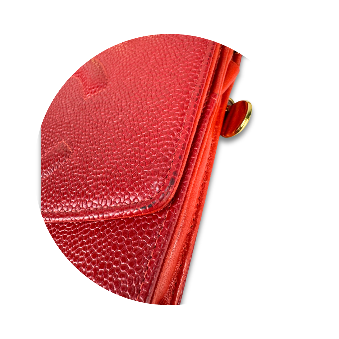 Chanel Red Caviar Timeless Wallet on Chain