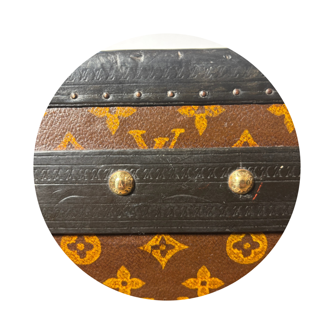 Louis Vuitton Monogram Antique Malle Courrier 110 Trunk