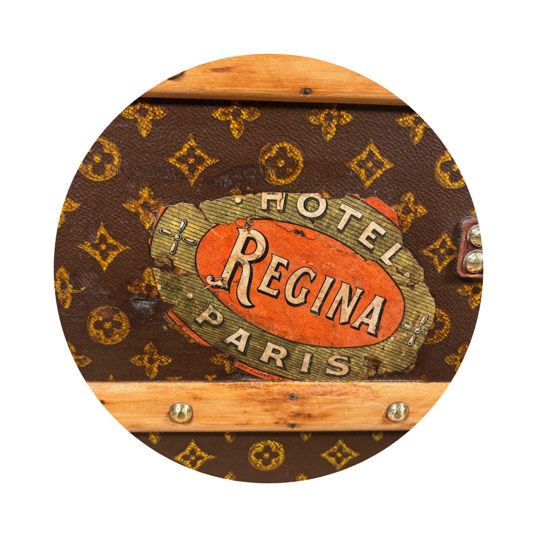 Louis Vuitton Monogram Antique Malle Courrier 90 Trunk
