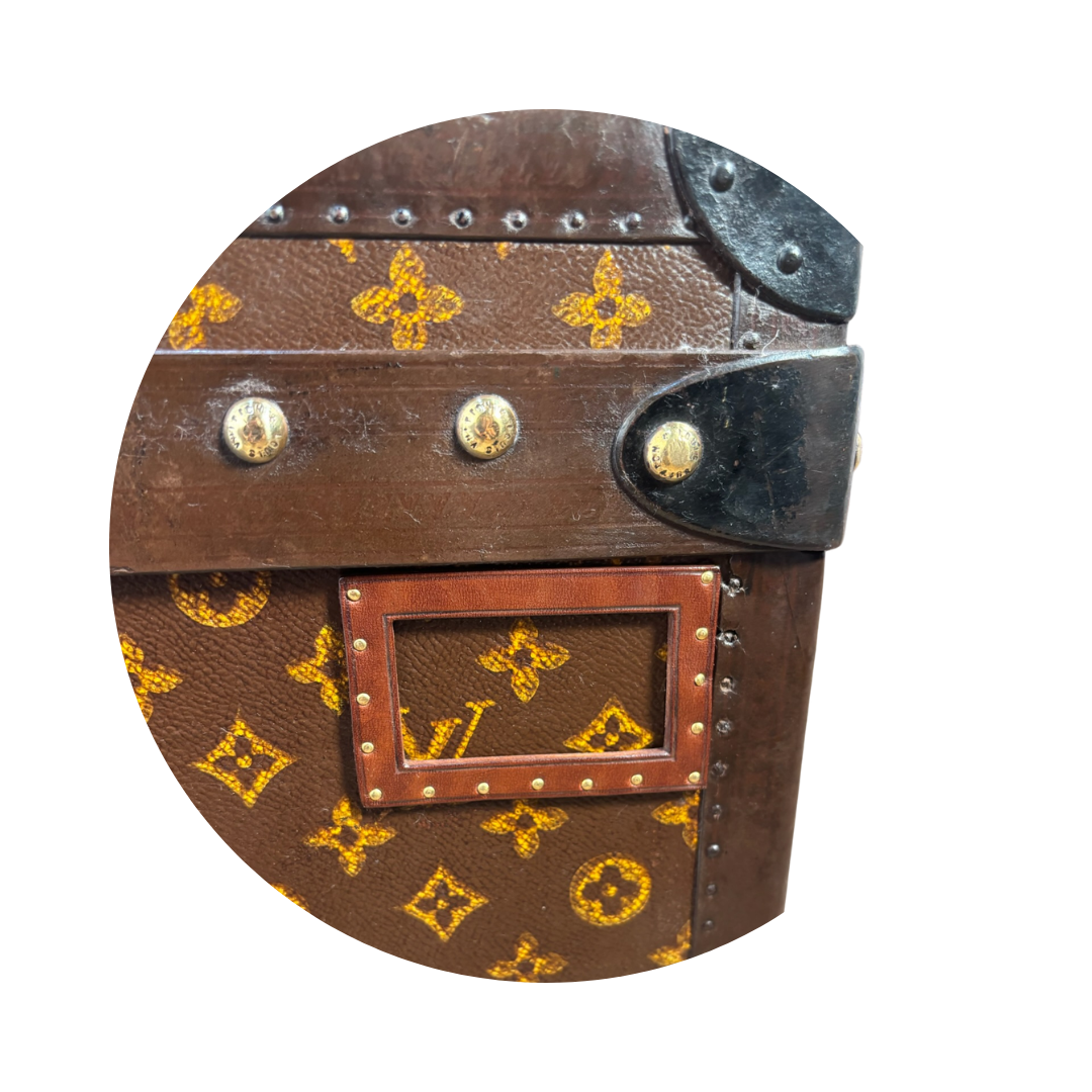 Louis Vuitton Monogram Antique Malle Courrier 90 Trunk