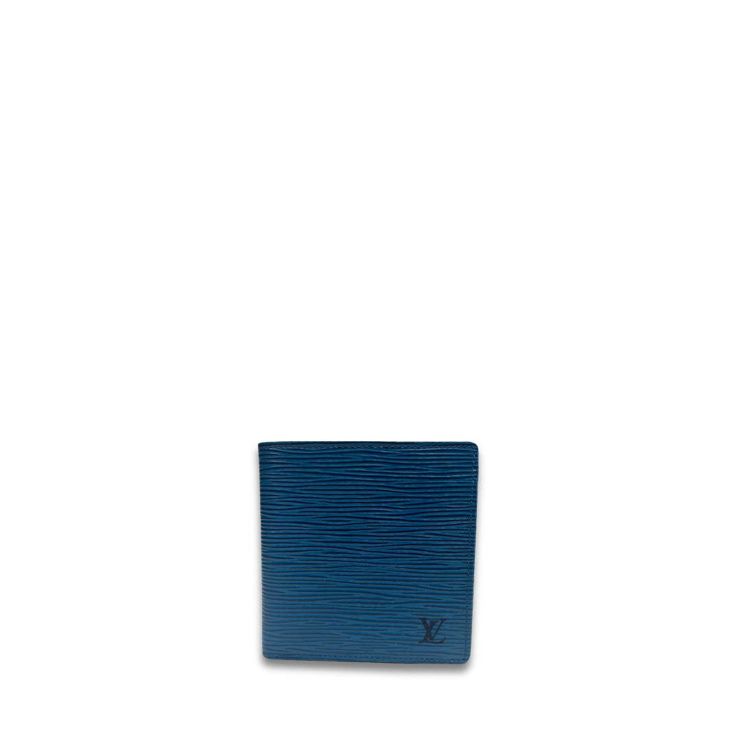 Louis Vuitton Blue Epi Leather Bifold Marco Wallet