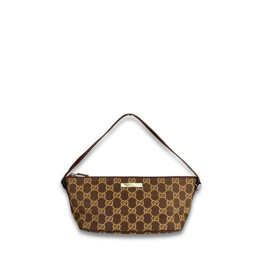 Gucci Brown GG Canvas Boat Pochette