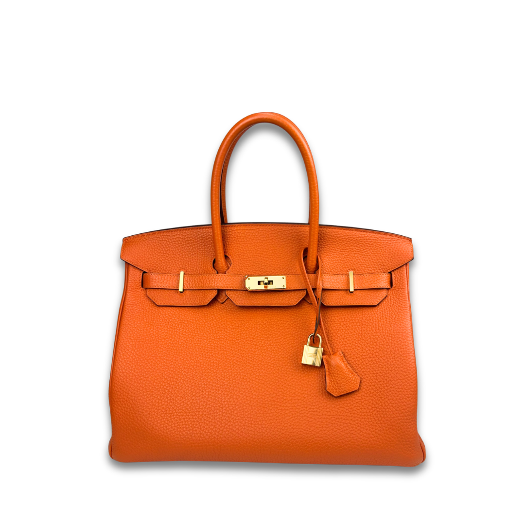 Hermès Togo Birkin 35 Feu Orange
