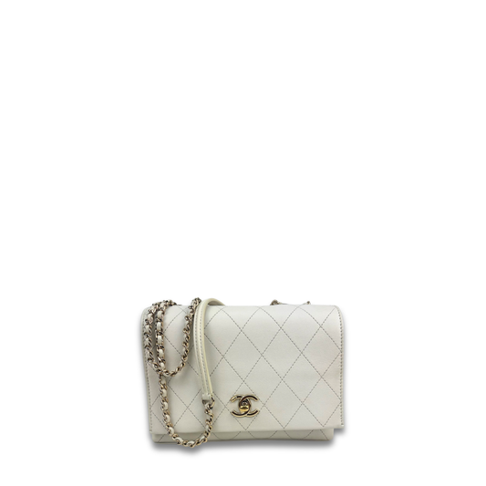 Chanel White Square Small Flap Bag