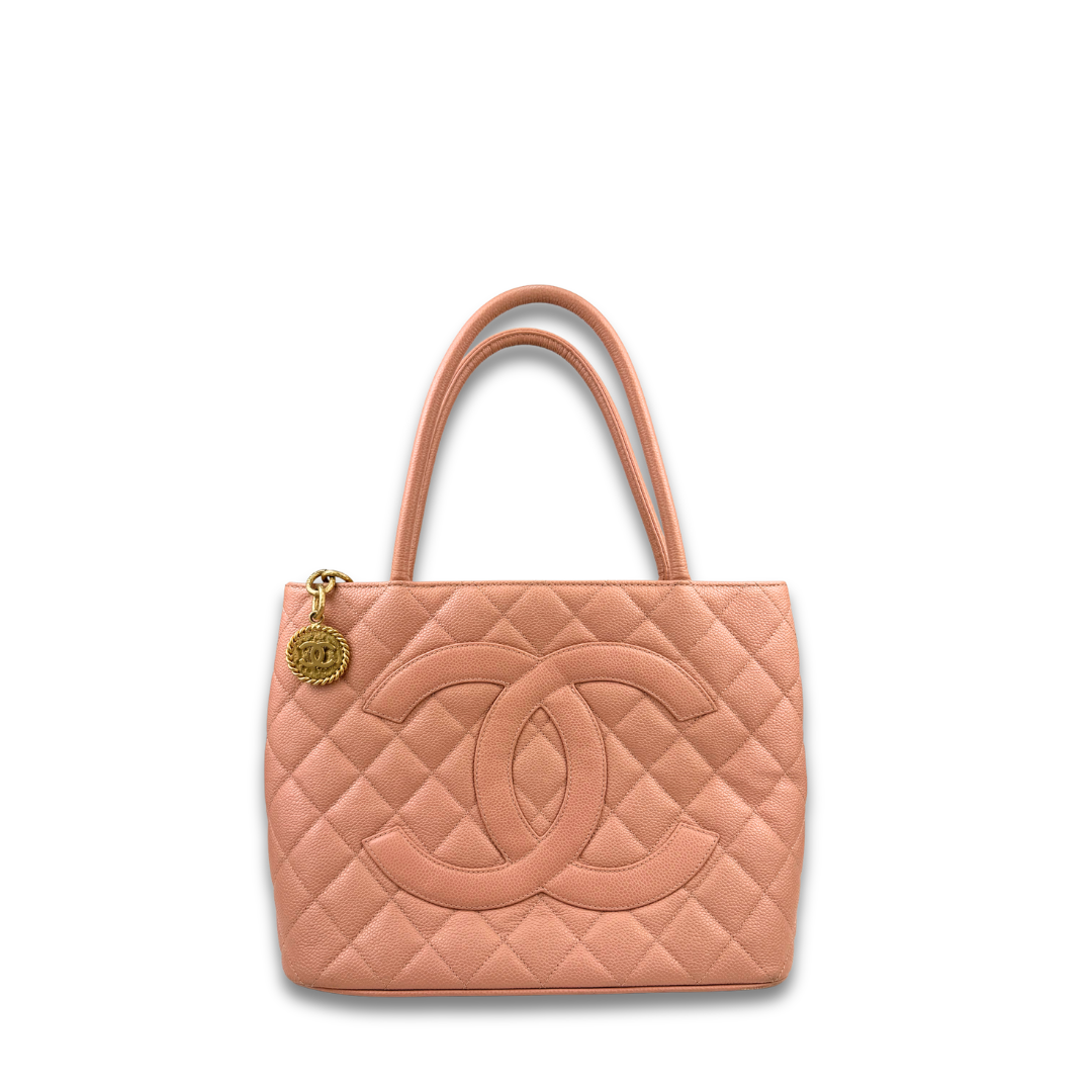 Chanel Pink Caviar Medallion Tote
