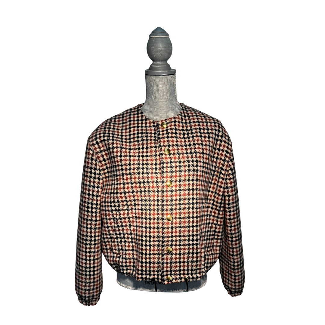 Celine Plaid Chelsea Jacket - Size 34