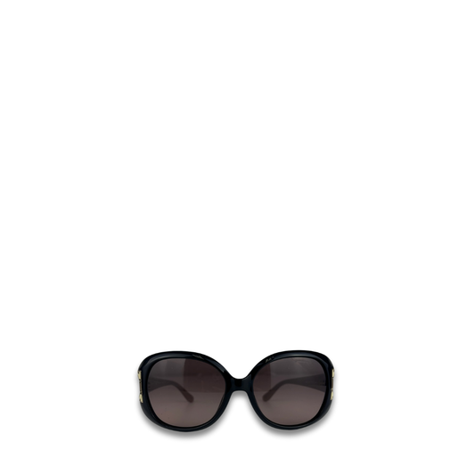 Ferragamo Black Gancini Sunglasses
