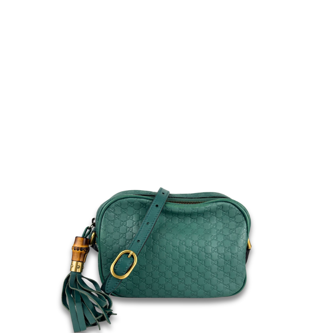 Gucci Green Microguccissima Sunshine Disco Bag