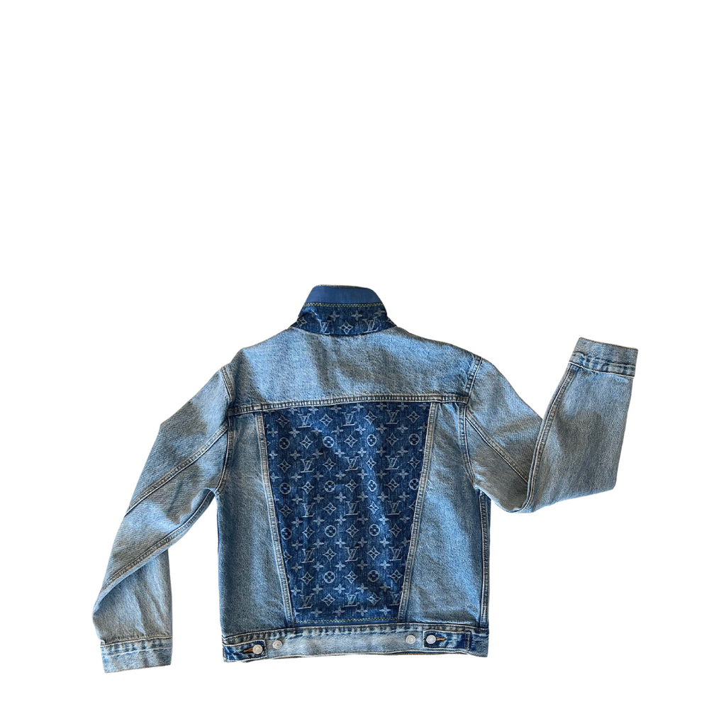Repurposed Louis Vuitton Denim Jacket  Designer denim jacket, Denim  design, Denim jacket